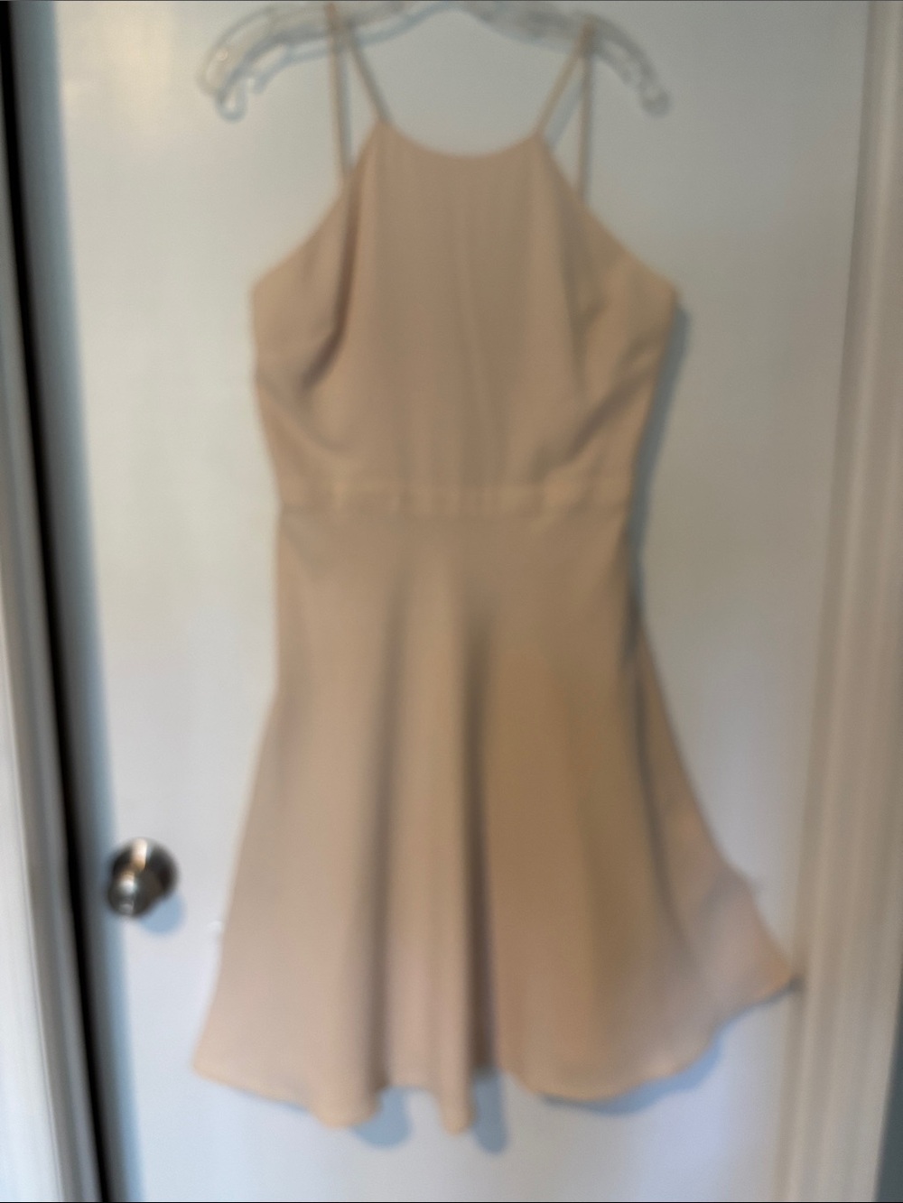 J. Crew Cream Halter-Neck Mini Dress